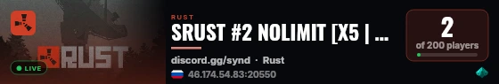 SRUST #2 NOLIMIT [X5 | CLANS | LOOT+ | TP | FPS+] 11.09 live status badge