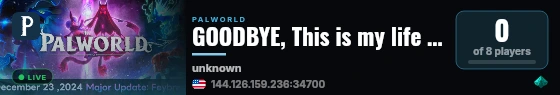 GOODBYE, This is my life now live status badge