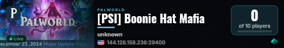 [PSI] Boonie Hat Mafia live status badge