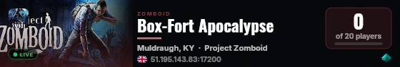 Box-Fort Apocalypse live status badge