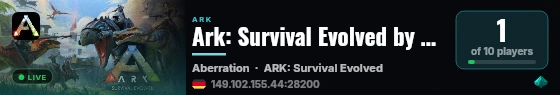 Ark: Survival Evolved by G-Portal.com (Evasaurus_Rex) - (v361.7 live status badge