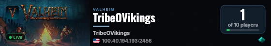 TribeOVikings live status badge