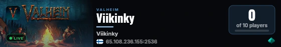 Viikinky live status badge