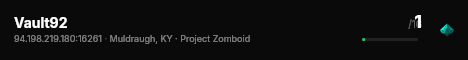 Vault92 live status badge