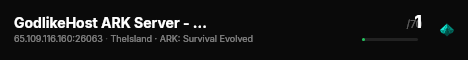 GodlikeHost ARK Server - (v361.7) live status badge