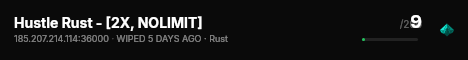 Hustle Rust - [2X, NOLIMIT] live status badge