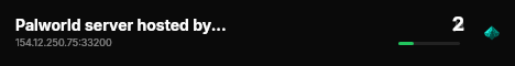 Palworld server hosted by G-Portal live status badge