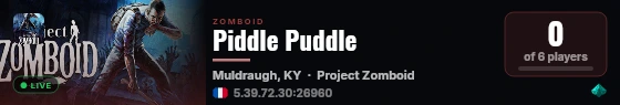 Piddle Puddle live status badge