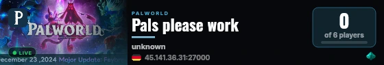 Pals please work live status badge