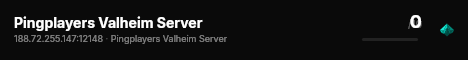 Pingplayers Valheim Server live status badge