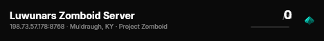 Luwunars Zomboid Server live status badge