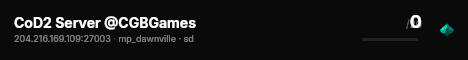 CoD2 Server @CGBGames live status badge