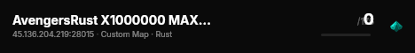 AvengersRust X1000000 MAX8|Copter|Kit|Home|Skin live status badge