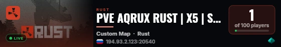 PVE AQRUX RUST | X5 | SKILLS | QUEST | RAIDBASE | 17.09 live status badge
