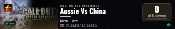 Aussie Vs China live status badge
