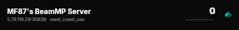 MF87's BeamMP Server live status badge