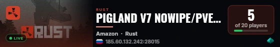 PIGLAND V7 NOWIPE/PVE/KIT Хрюшки live status badge