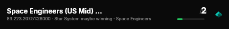 Space Engineers (US Mid) Server by g-portal.com live status badge
