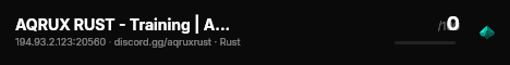 AQRUX RUST - Training | AimTrain | FaceCheck | UKN | FFA live status badge