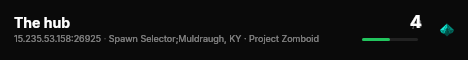 The hub live status badge
