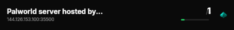 Palworld server hosted by G-Portal live status badge