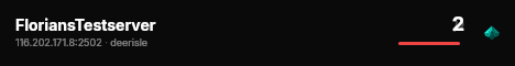 FloriansTestserver live status badge