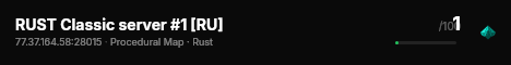 RUST Classic server #1 [RU] live status badge