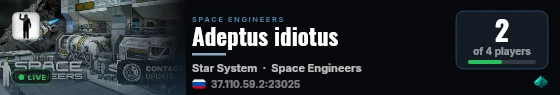 Adeptus idiotus live status badge