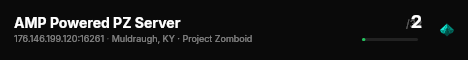 AMP Powered PZ Server live status badge