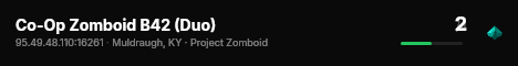 Co-Op Zomboid B42 (Duo) live status badge