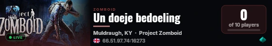 Un doeje bedoeling live status badge
