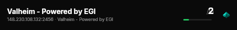 Valheim - Powered by EGI live status badge