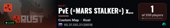 PvE (=MARS STALKER=) x5+|RPG|Skill|Tp|Kit|Coin|Events|RaidBase| live status badge