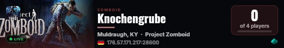 Knochengrube live status badge