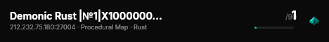 Demonic Rust |№1|X1000000|PVP|FPS+|EXTRA LOOT live status badge