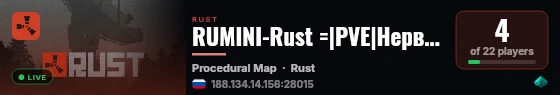 RUMINI-Rust =|PVE|Нервы|На|Пределе|= live status badge