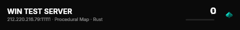 WIN TEST SERVER live status badge