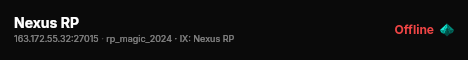 Nexus RP live status badge