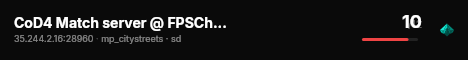 CoD4 Match server @ FPSChallenge.eu live status badge