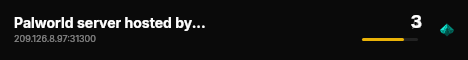 Palworld server hosted by G-Portal live status badge