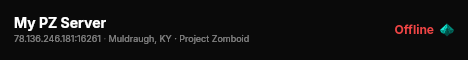 My PZ Server live status badge