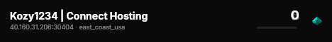 Kozy1234 | Connect Hosting live status badge