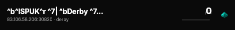 ^b^lSPUK^r ^7| ^bDerby ^7| ^b2 Vehicles ^7| ^bVanilla live status badge
