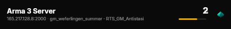 Arma 3 Server live status badge