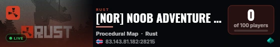 [NOR] NOOB ADVENTURE [NEXT WIPE 1/10] live status badge