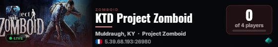 KTD Project Zomboid live status badge