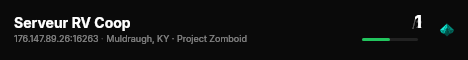 Serveur RV Coop live status badge