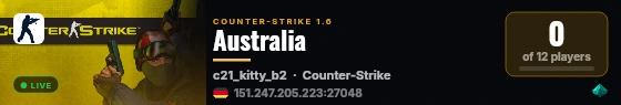 Australia live status badge