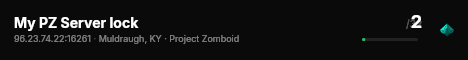 My PZ Server lock live status badge