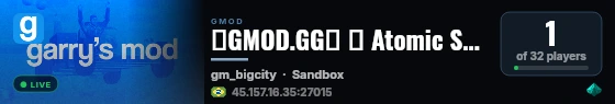 𒊹GMOD.GG𒊹 ┇️ Atomic Sandbox Brazil live status badge